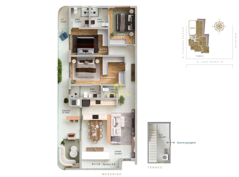Apartamento no Ed. Oceean na praia  Cabeçudas: 12ª foto da galeria de imagens do imóvel