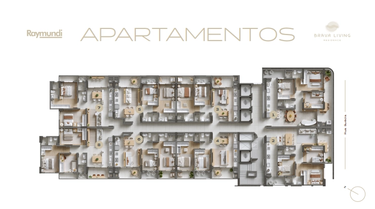 Apartamento no Edifício Brava Living na Praia Brava: 3ª foto da galeria de imagens do imóvel