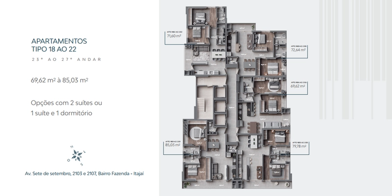 Apartamento no Ed. A. Ducati em Itajaí: 6ª foto da galeria de imagens do imóvel