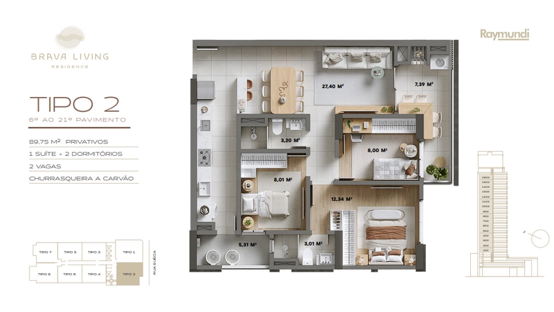 Apartamento no Edifício Brava Living à venda: 1ª foto da galeria de imagens do imóvel