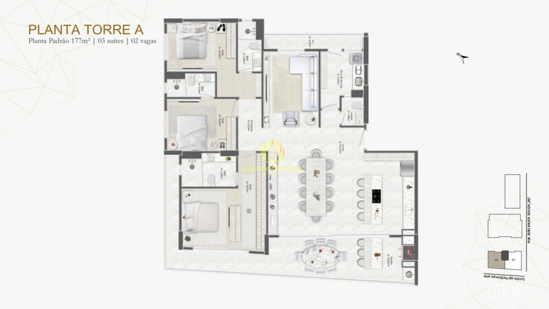 Apartamento no Ed. Citrine na Cabeçudas: 3ª foto da galeria de imagens do imóvel