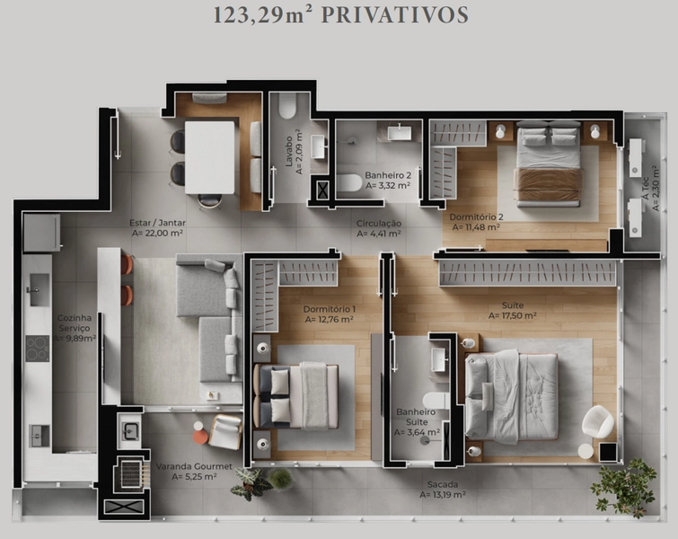 Apartamento no Ed. Volo Riviera em Itajaí: 10ª foto da galeria de imagens do imóvel