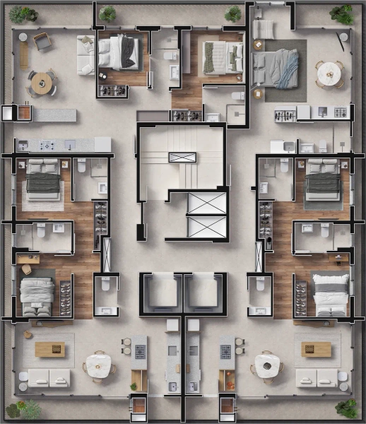 Apartamento 2 quartos no Ed. Moradas Atalaia em Itajaí: 4ª foto da galeria de imagens do imóvel