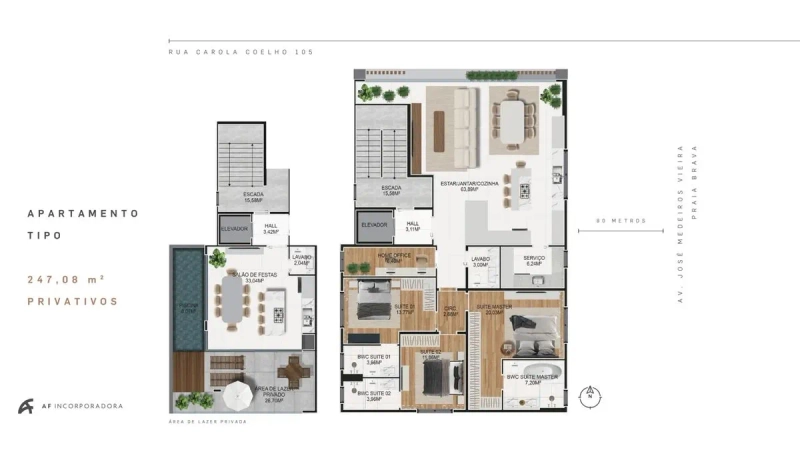 Apartamento no Edifício In Exclusive Home na Praia Brava em Itajaí: 8ª foto da galeria de imagens do imóvel