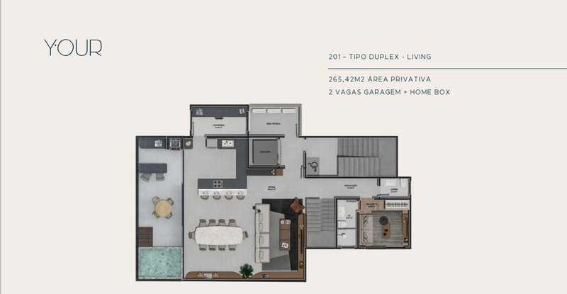 ApartamentoDuplex na Praia Brava: 3ª foto da galeria de imagens do imóvel