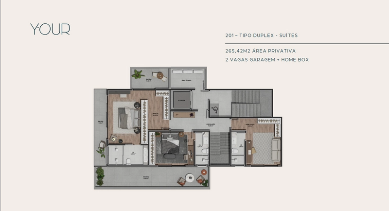 ApartamentoDuplex na Praia Brava: 2ª foto da galeria de imagens do imóvel