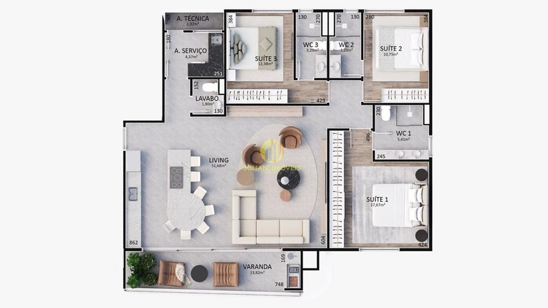 Apartamento 3 quartos na Fazenda-Chelsea 922 Art Residence: 1ª foto da galeria de imagens do imóvel