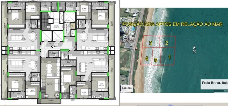 Apartamento no Ed. Sky Brava com 2 quartos na Praia Brava: 17ª foto da galeria de imagens do imóvel
