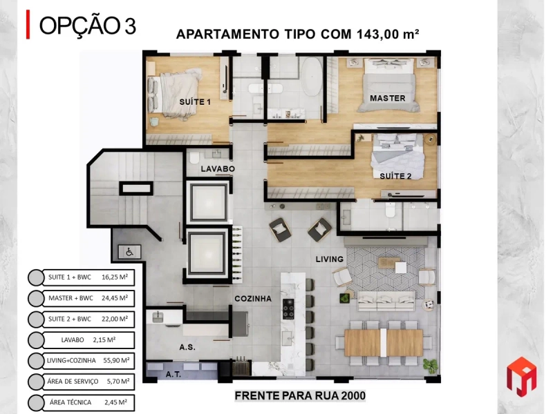 Apartamento no centro de Balneário Camboriú: 2ª foto da galeria de imagens do imóvel