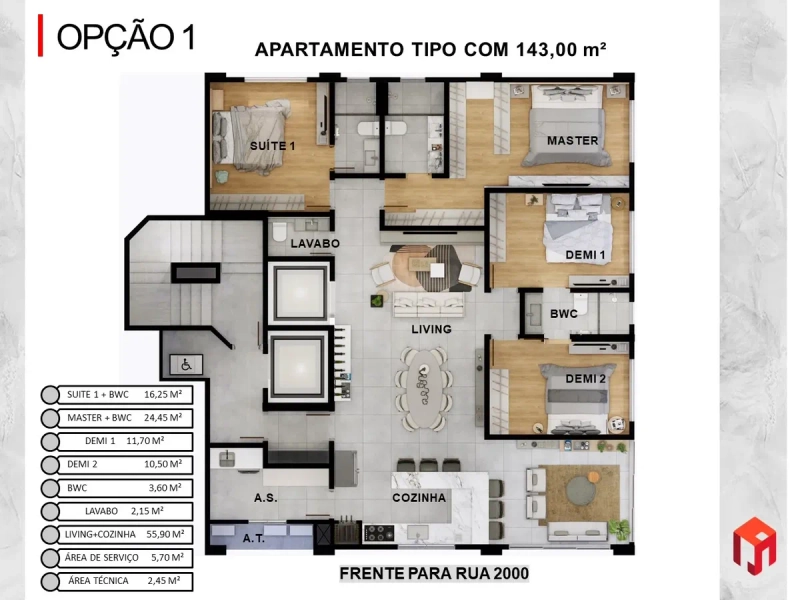 Apartamento no centro de Balneário Camboriú: 3ª foto da galeria de imagens do imóvel