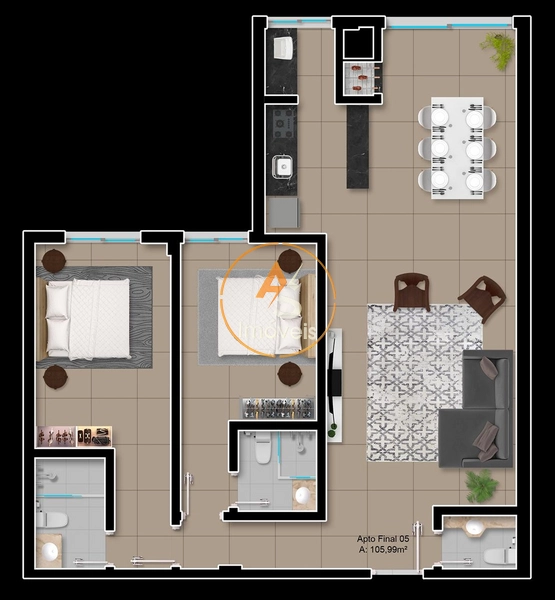 APTO COM 2 SUÍTES FINAMENTE MOBILIADO E DECORADO: 22ª foto da galeria de imagens do imóvel