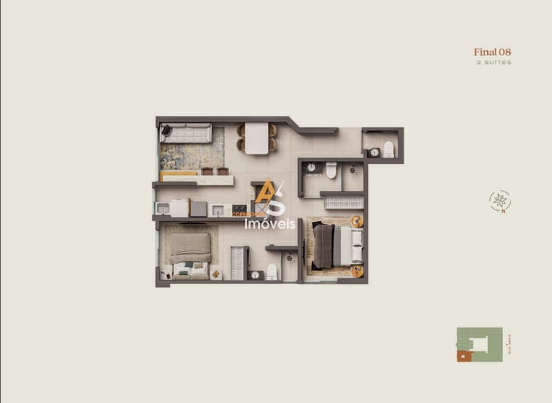 RES. BARCELONA EM LANÇAMENTO - C/ ENTRADA E SALDO EM 60X: 46ª foto da galeria de imagens do imóvel