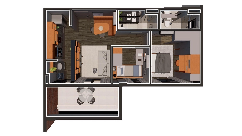 Apartamento 2 dormitórios mobiliado no Jardins: 15ª foto da galeria de imagens do imóvel