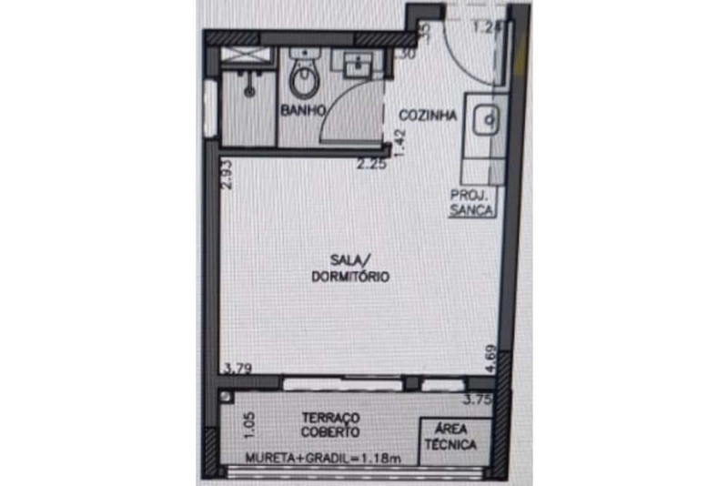 Apartamento Studio na Água Branca ao lado do Parque da Água Branca: 3ª foto da galeria de imagens do imóvel