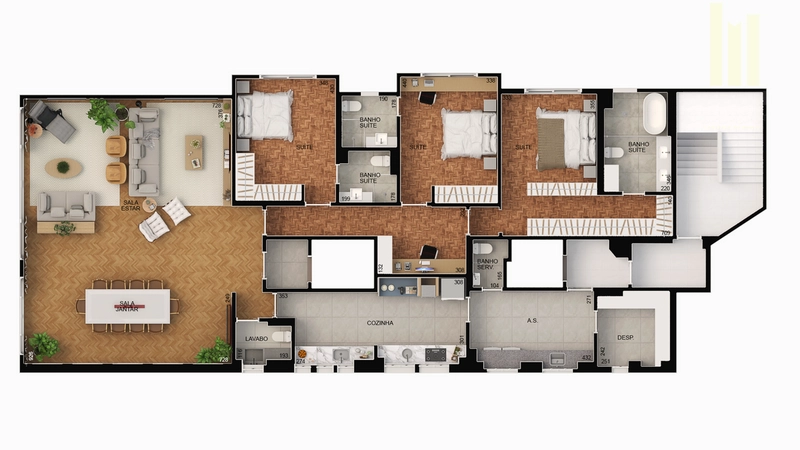 Apartamento 3 suítes em Higienópolis 2 vagas, reformado: 4ª foto da galeria de imagens do imóvel