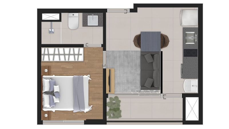 Studio mobiliado no jardins novo: 9ª foto da galeria de imagens do imóvel