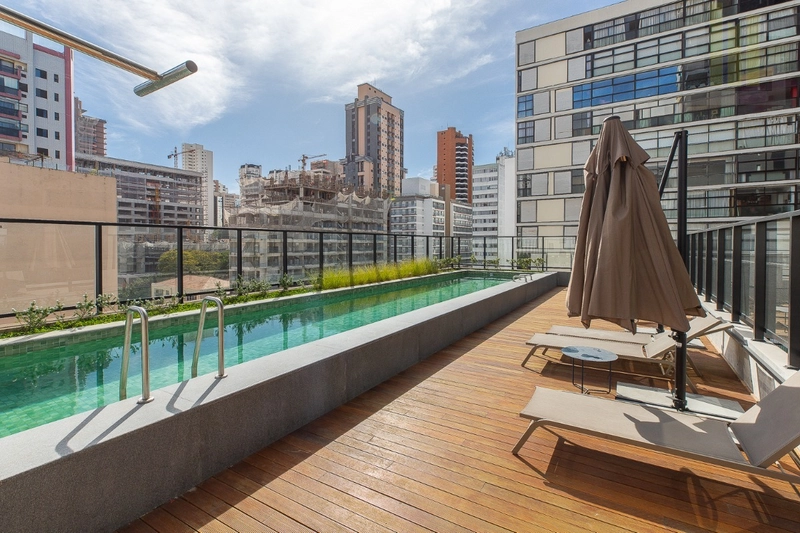 Apartamento em 1 dormitório em Pinheiros, varanda com linda vista: 46ª foto da galeria de imagens do imóvel