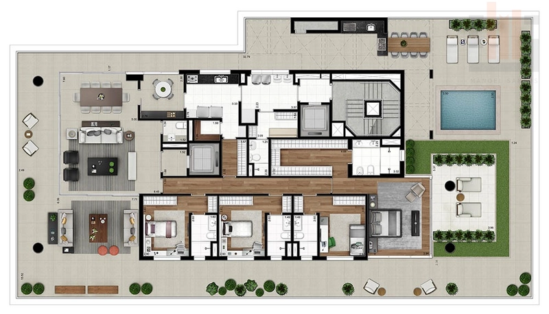 Apartamento 4 suítes, estilo único: 16ª foto da galeria de imagens do imóvel