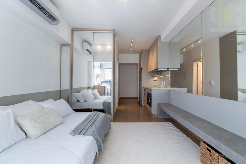 Apartamento studio mobiliado ao lado do metrô em Pinheiros com lazer: 9ª foto da galeria de imagens do imóvel