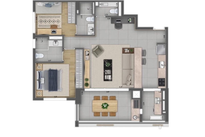 Apartamento 2 suítes 1 vaga em Pinheiros: 16ª foto da galeria de imagens do imóvel