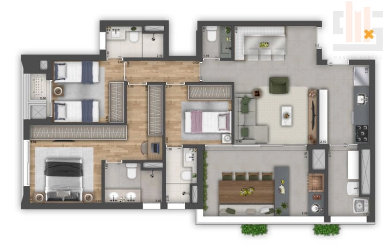 Apartamento 3 dormitórios Perdizes, em construção: 43ª foto da galeria de imagens do imóvel
