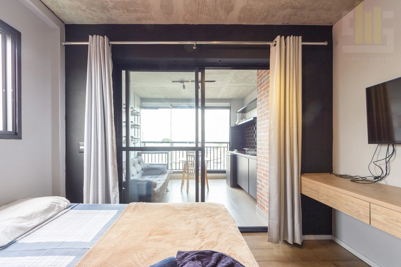 Apartamento studio no Bom Retiro, novo com varanda e lazer: 1ª foto da galeria de imagens do imóvel