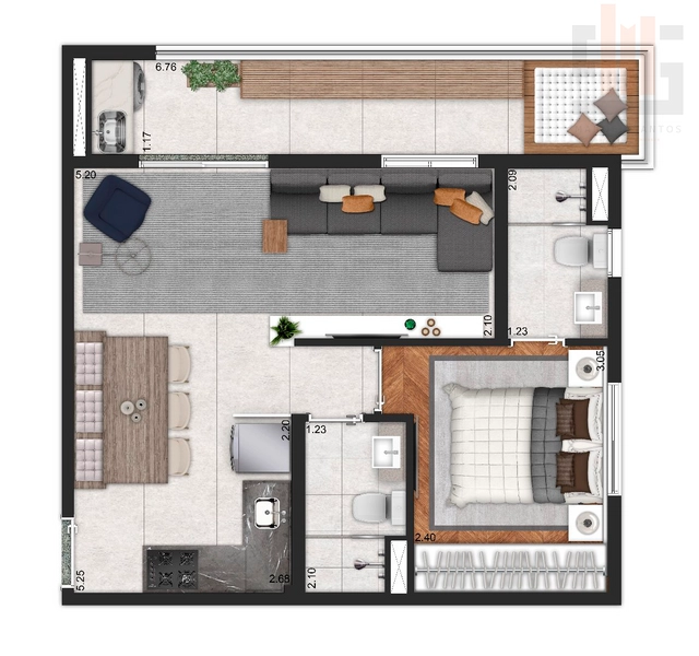 Apartamento 2 dormitórios, Pompeia próximo ao Shopping Bourbon: 6ª foto da galeria de imagens do imóvel
