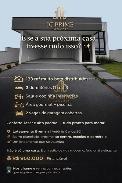 🏠 Casa 3 Dormitórios com área gourmet e piscina: 21ª foto da galeria de imagens do imóvel