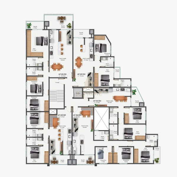 Apartamento moderno e bem localizado, 2 e 3 dormitórios: 8ª foto da galeria de imagens do imóvel