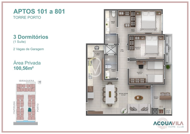 Apartamento á Venda na Praia a Vila em Imbituba-SC: 4ª foto da galeria de imagens do imóvel