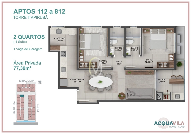 Apartamento á Venda na Praia a Vila em Imbituba-SC: 15ª foto da galeria de imagens do imóvel