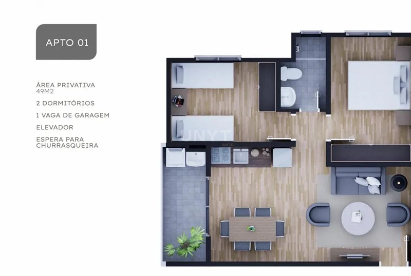 Residencial Dom Bosco — Gravataí/RS - Apartamentos na planta. : 10ª foto da galeria de imagens do imóvel