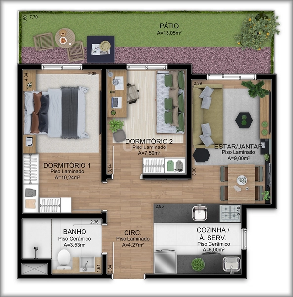 Apartamento de 2 dormitórios em Gravataí - Um lar para chamar de seu!: 13ª foto da galeria de imagens do imóvel