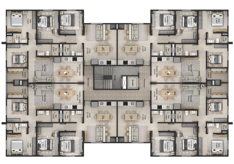 Residencial Caravaggio – Conforto, Estilo e Qualidade de Vida! - Azambuja - Brusque: 3ª foto da galeria de imagens do imóvel