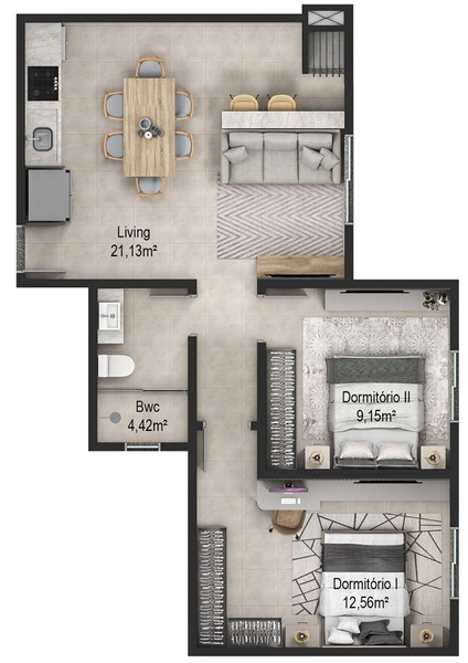 Residencial Caravaggio – Conforto, Estilo e Qualidade de Vida! - Azambuja - Brusque: 5ª foto da galeria de imagens do imóvel