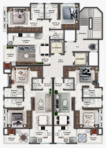 PROMOÇÃO | APARTAMENTO ALTO PADRÃO COM VISTA MAR: 9ª foto da galeria de imagens do imóvel