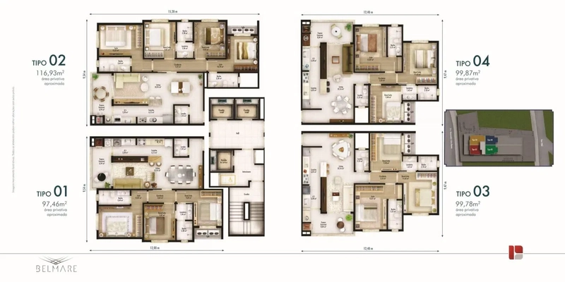 Apartamento Centro de Itapema 3 suítes 2 vagas: 2ª foto da galeria de imagens do imóvel