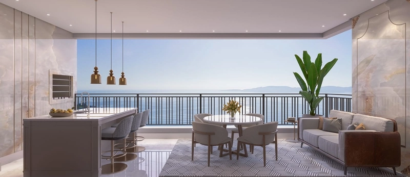 APARTAMENTO DE ALTO PADRÃO NO CENTRO DE ITAPEMA – PADRÃO DALLO: 3ª foto da galeria de imagens do imóvel