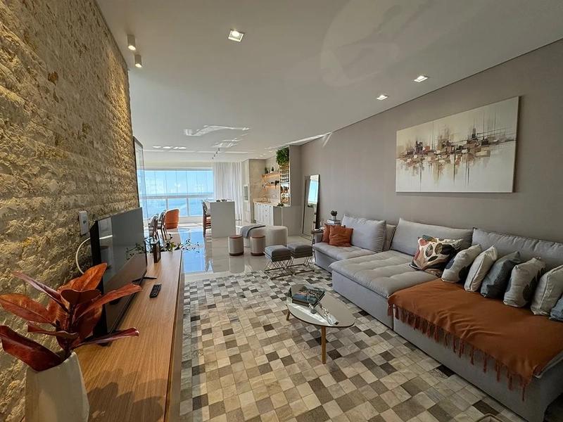 4 suítes 3 vagas - Mobiliado e decorado com vista mar.: 6ª foto da galeria de imagens do imóvel