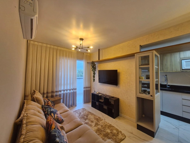 Apartamento Mobiliado para Locação com 2 Dormitórios e Sacada com Churrasqueira Próximo ao Koch Casa Branca: 3ª foto da galeria de imagens do imóvel