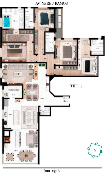 Apartamento 4 suítes 3 vagas. : 16ª foto da galeria de imagens do imóvel