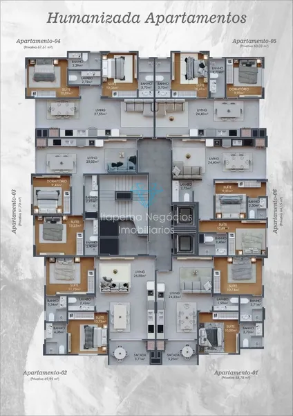 Apartamento com 2 Suítes 01 Vaga - Morretes: 17ª foto da galeria de imagens do imóvel