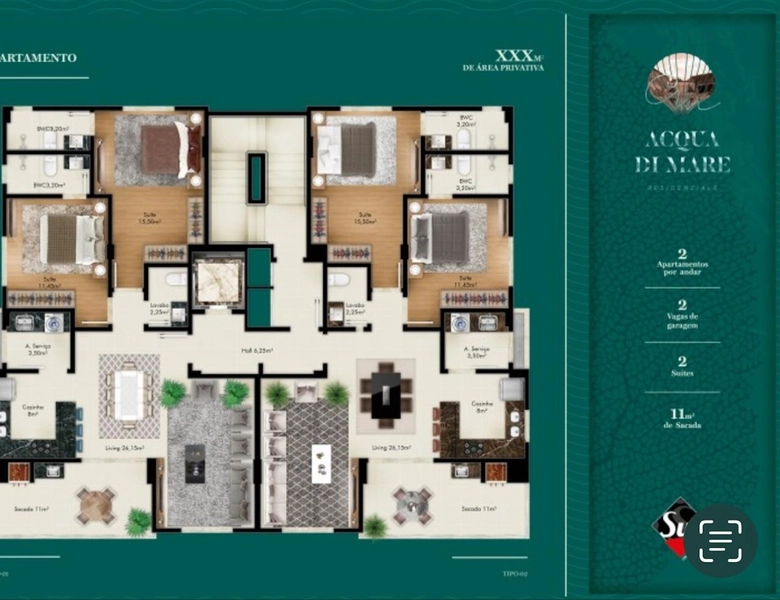 Apartamento em Meia Praia — 2 suítes, 2 vagas e 95m² privativos!: 25ª foto da galeria de imagens do imóvel