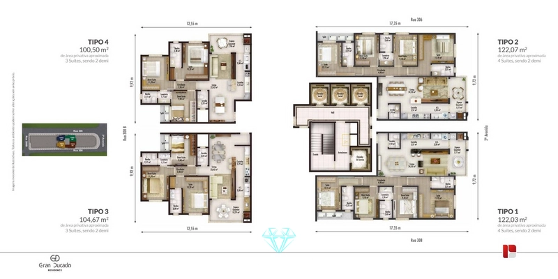 Apartamento 2 suítes , mais 2 Demi suíte, 1 vaga.: 21ª foto da galeria de imagens do imóvel