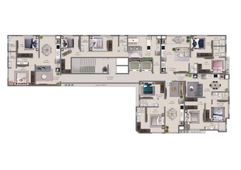 Apartamento 2 suítes 1 vagas - Morretes: 18ª foto da galeria de imagens do imóvel
