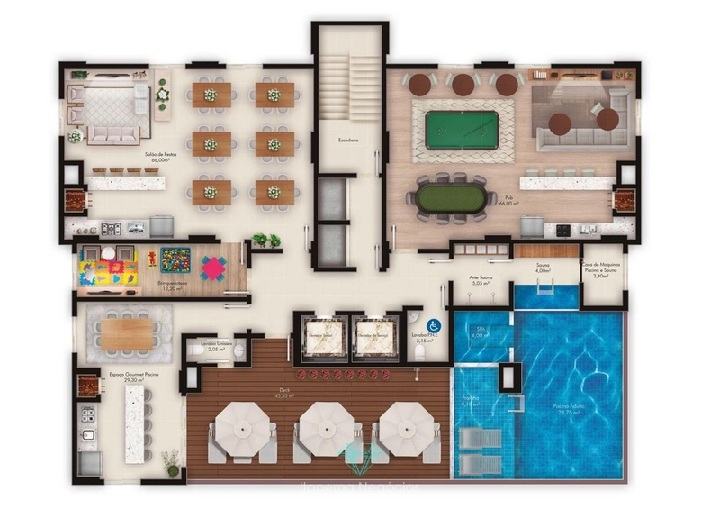 Apartamento com 2 suítes, 80m² e lazer completo em Porto Belo: 6ª foto da galeria de imagens do imóvel