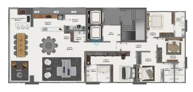 Apartamento bem localizado com 04 Suítes - 03 Vagas de Garagem: 9ª foto da galeria de imagens do imóvel