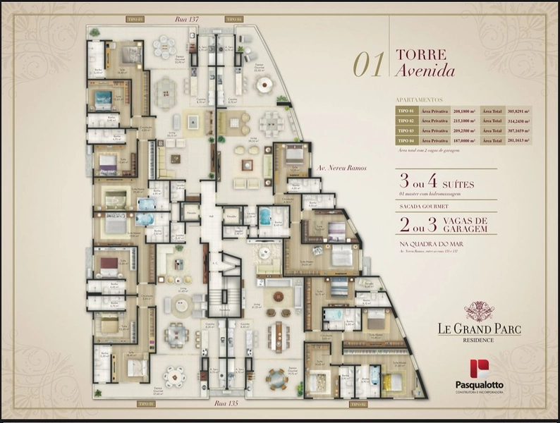 Apartamento com 3 suítes, sendo 1 com hidromassagem, à venda no Centro: 27ª foto da galeria de imagens do imóvel