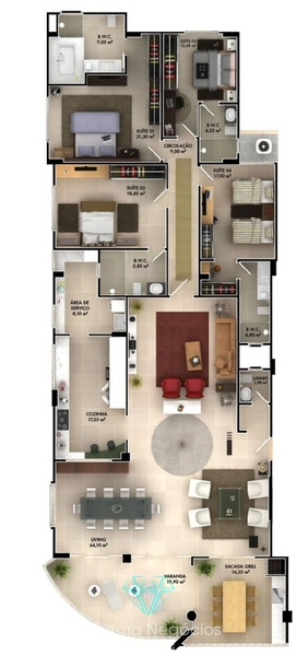 Apartamento 4 suítes (sendo 01 máster) Bem mobiliado.: 24ª foto da galeria de imagens do imóvel