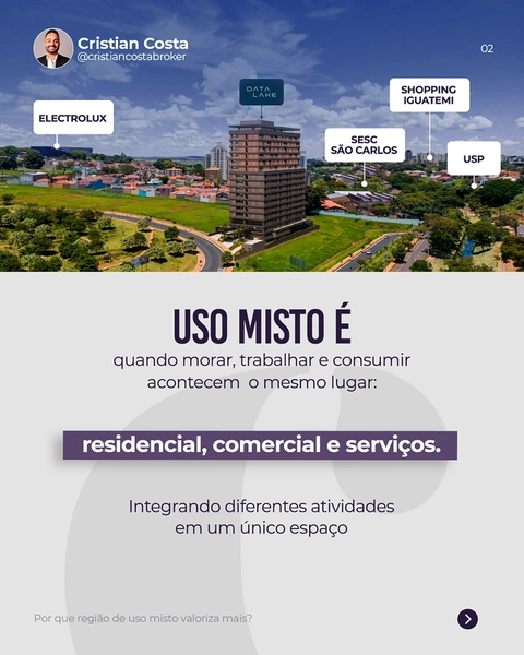 Data Lake - Sala Comercial de 44m² a 218,60m² no Jardim São Carlos em São Carlos/SP.: 3ª foto da galeria de imagens do imóvel